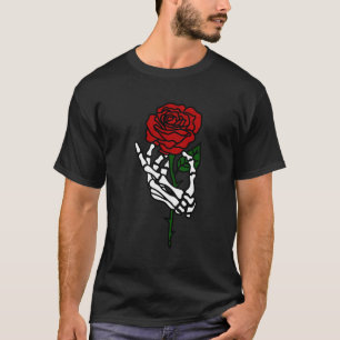 Squelette Main Holding Rose Sweat - shirt à capuch