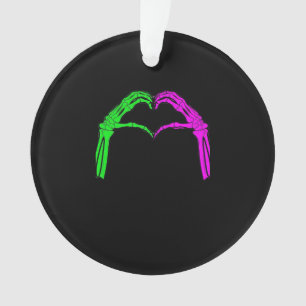 Squelette Mains Coeur Signer Retro Costume Hallowe