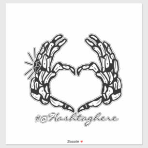 Squelette Marié Nom Script Autocollant voiture