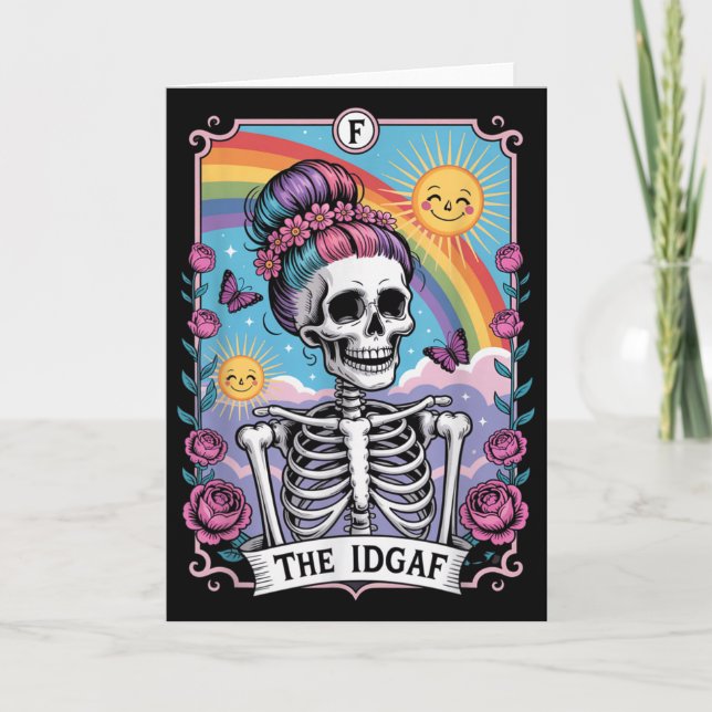 Squelette Sarcastique La Carte De Tarot Drôle Idga (Devant)