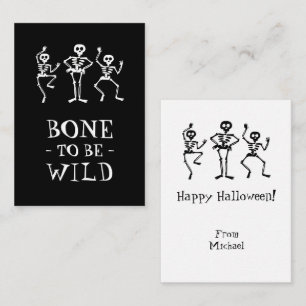 Squelette sauvage Skeleton Halloween Cartes de cla
