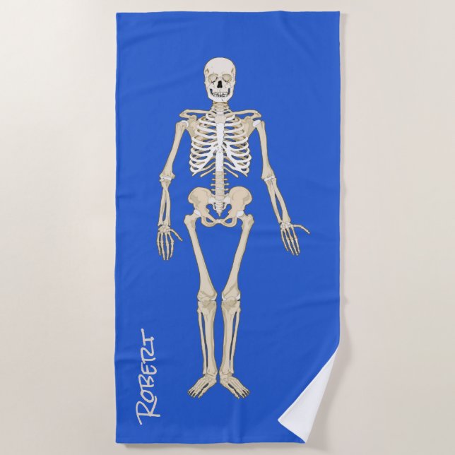 Squelette Serviette de plage personnalisée (Devant)