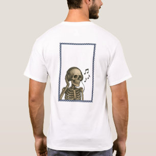 Squelette vintage à l'écoute de la musique T-shirt