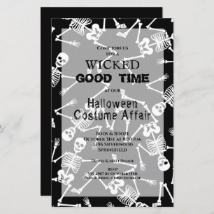 Squelettes Budget Halloween Invitations