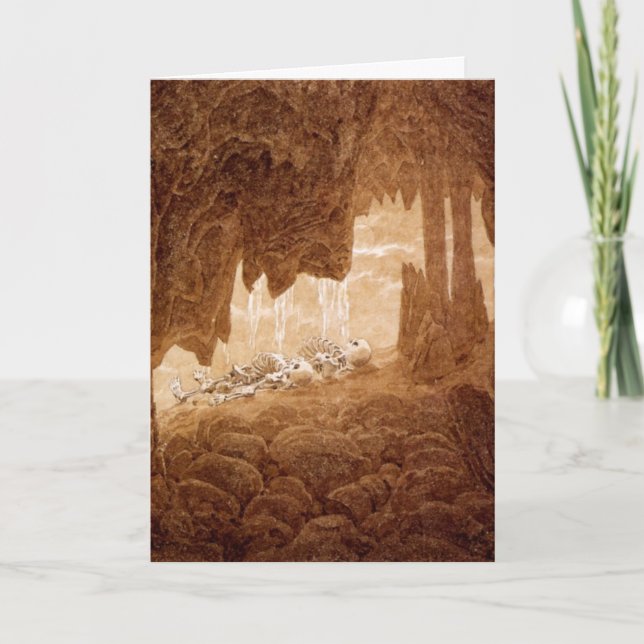 Squelettes dans une carte de retraite de caverne (Devant)