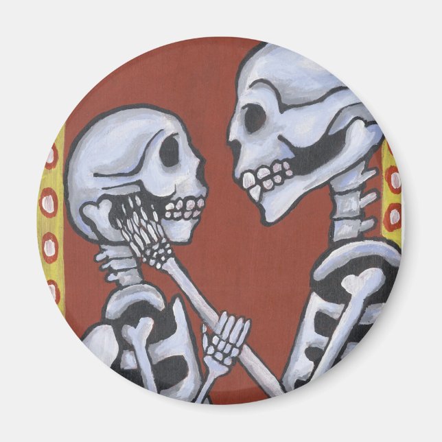 Squelettes de Dia de los muertos dans aimant (Devant)