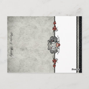 Squelettes mariages Gris BLANC Pliage Cartes de pl