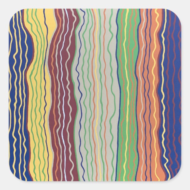 Squiggles modernes 3 Stickers (Devant)