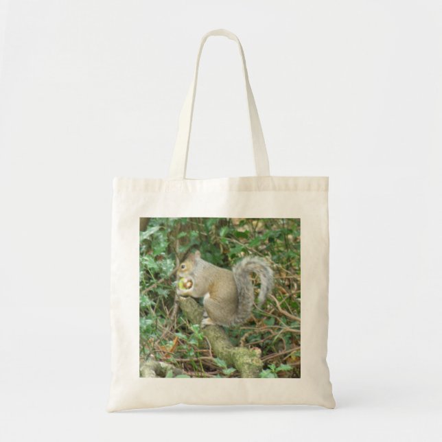 Squirrel with Acorn Tote Bag (Devant)