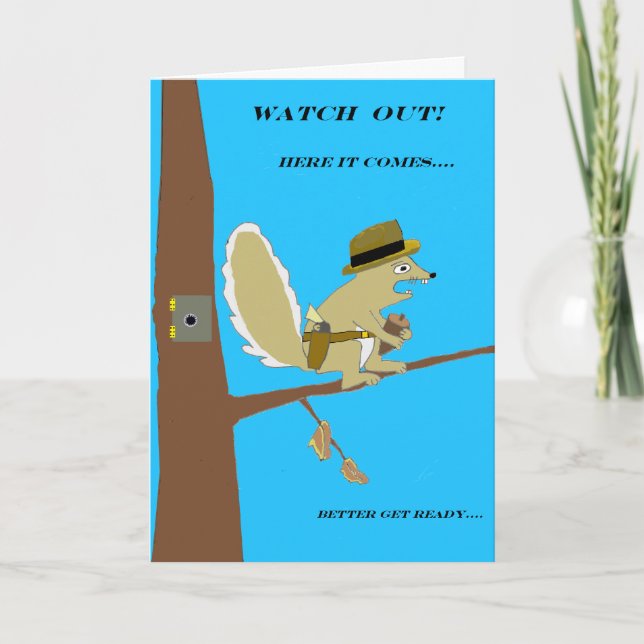 SQUIRRELLY -- Carte d'anniversaire (Devant)