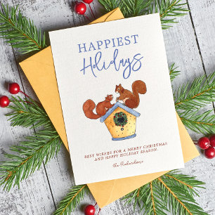 Squirrels de vacances Photo Collage Carte de Noël