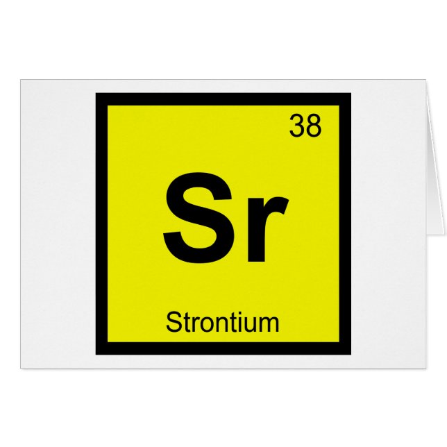 Sr - Chimie du Strontium Symbole du tableau périod (Devant horizontal)