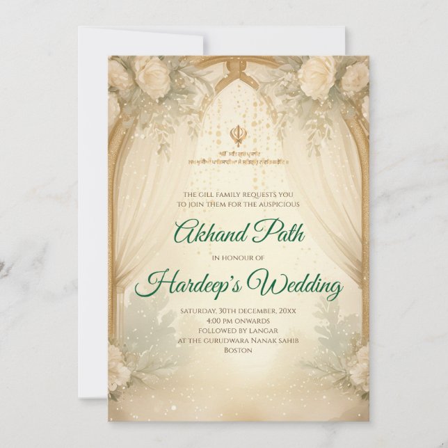 Sri Akhand Path invitation Digital Akhand Sahib (Devant)