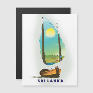 Sri Lanka carte illustrée affiche touristique.