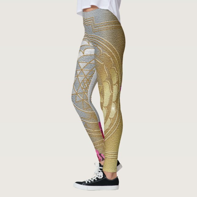 Sri Yantra et le parfum des Roses II - Leggings (Gauche)
