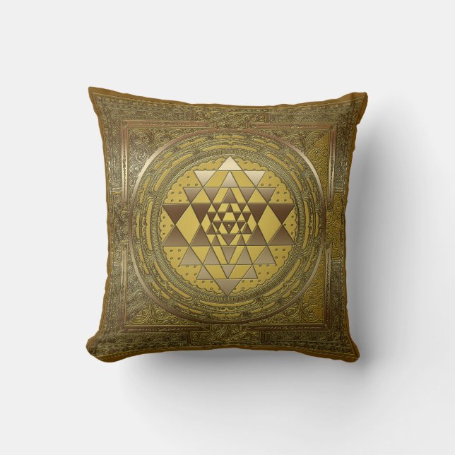 Sri Yantra Gold - Coussin (Recto)