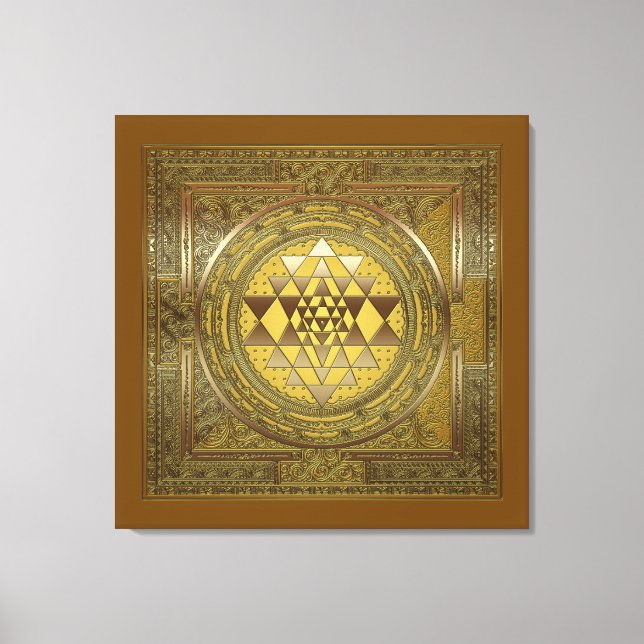 Sri Yantra Gold - Toile Enveloppée (Recto)