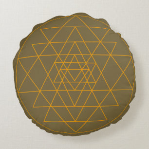 Sri Yantra sur le coussin Brown