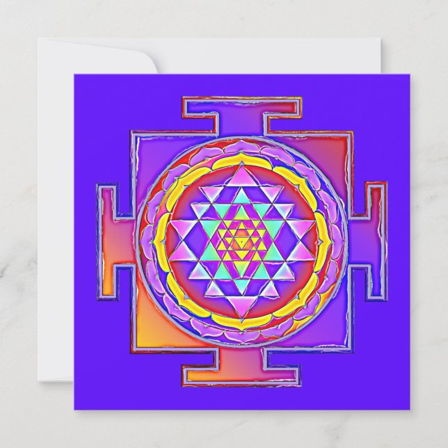 Sri Yantra - Symbole hindouiste Design 1 (Devant)