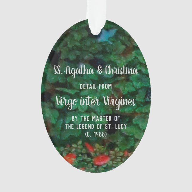 SS. Agatha et Christina (détail; M 070) Acrylique (dos)