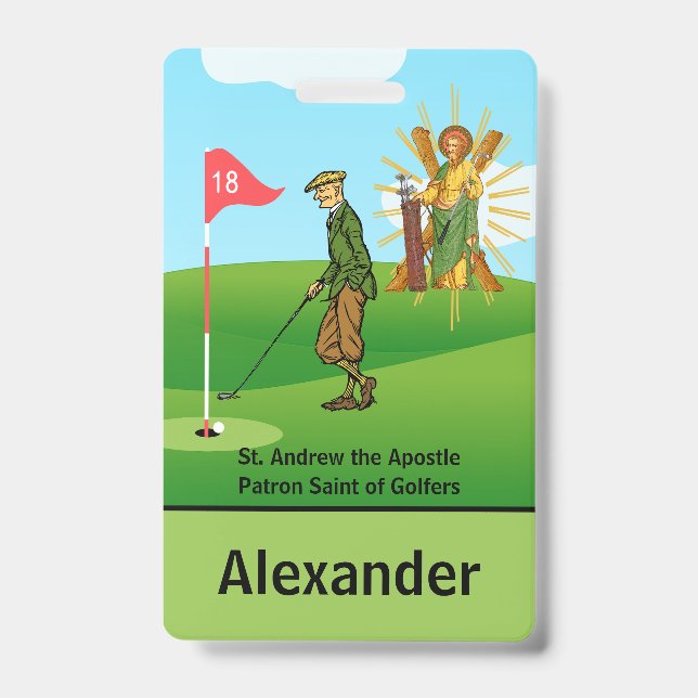SS. Andrew & Jude avec 2 Male Golfers Badge (Face)