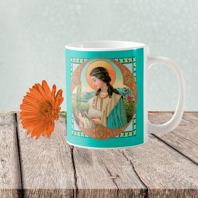 St. Agnes de Rome (BK 006) Café Mug (Créateur téléchargé)