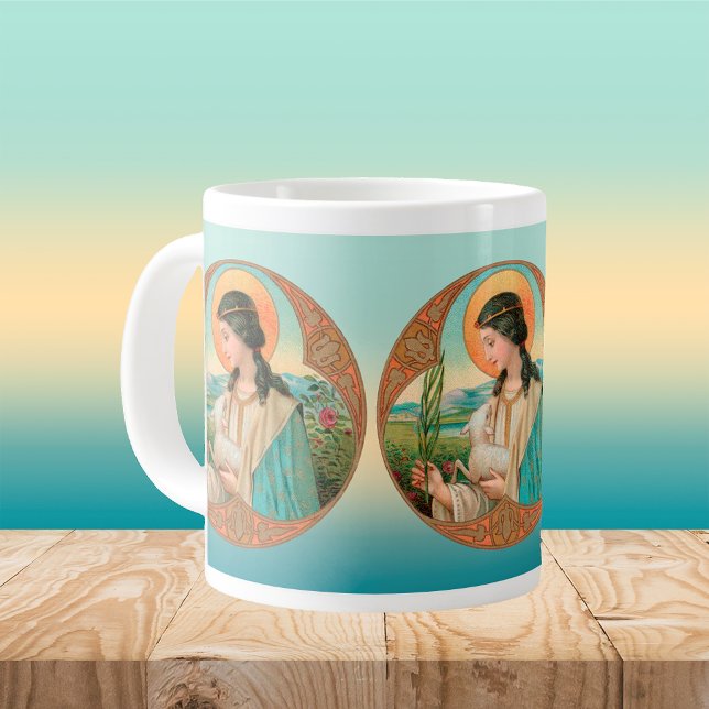 St. Agnes de Rome (BK 006) Jumbo Mug (Créateur téléchargé)