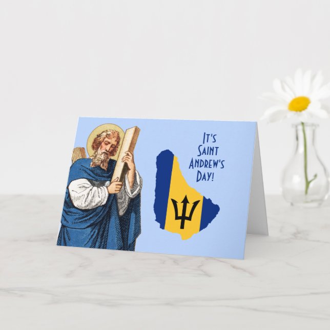 St. Andrew avec la carte du drapeau de la Barbade  (Petite plante)