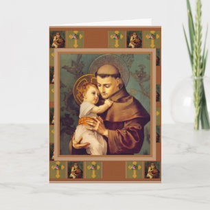 St. Anthony Jésus Cartes de condoléances catholiqu