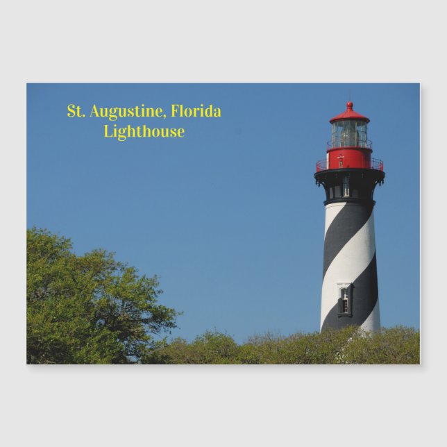 St. Augustine, Florida lighthouse magnetiic card (Devant)