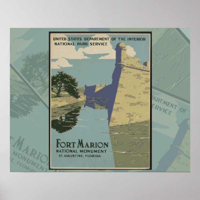 St. Augustine Florida Poster du fort espagnol (Devant)