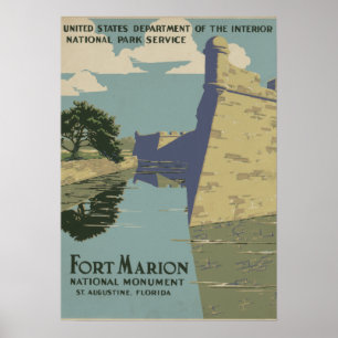 St. Augustine Florida Poster du fort espagnol