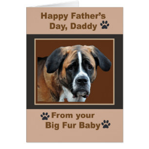St Bernard Bonne Fête des pères papa de Fur Baby