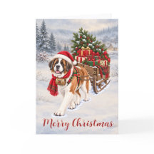 St. Bernard Carte l'Aide de Père Noël