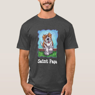 St Bernard Saint Papa T-shirt noir