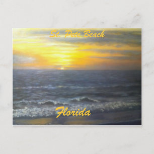 "ST. CARTE POSTALE PETE BEACH FLORIDA SUNSET"