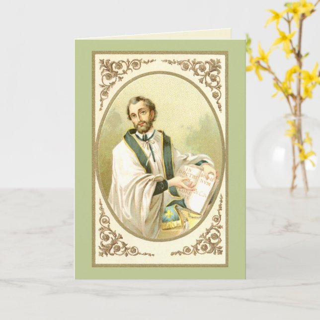 St. César de Bus (SLE 001) Carte de vœu vierge (Fleur jaune)