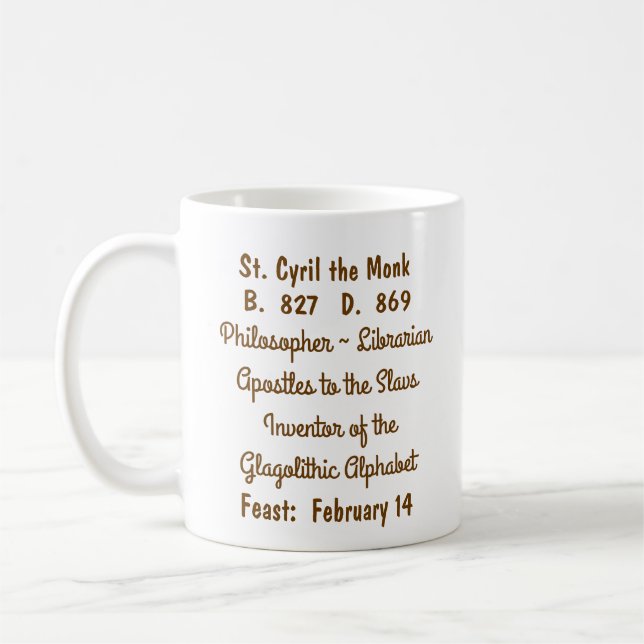 St. Cyril le moine (M 002) Café Mug #1c (Gauche)