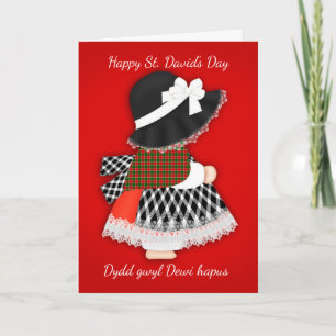 St. David's Day Welsh Doll, Carte de voeux