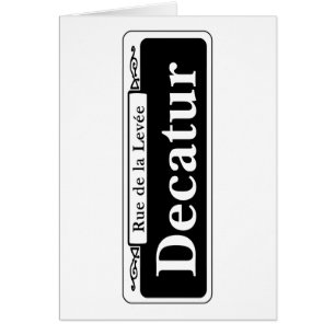 St de Decatur, plaque de rue de la