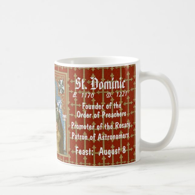 St. Dominic de Guzman (BK 011) Café Mug 1b (Droite)