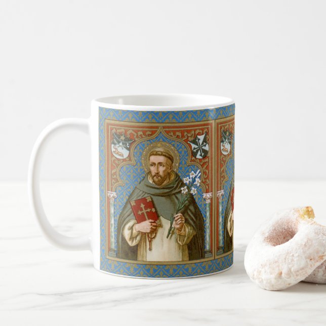 St. Dominic de Guzman (BK 011) Café Mug 3a (Avec donut)