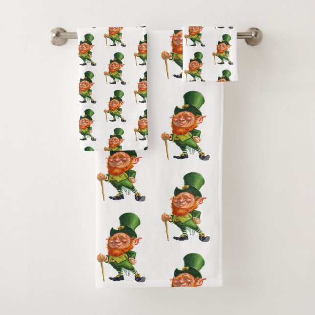 ST. Ensemble de serviettes LEPRECHAUN JOUR DE PATR (En situation)