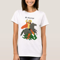 St George et le Dragon Design Ladies T-Shirt