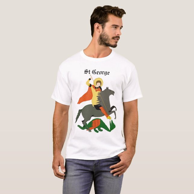 St George et le T-shirt Dragon Design (Devant entier)