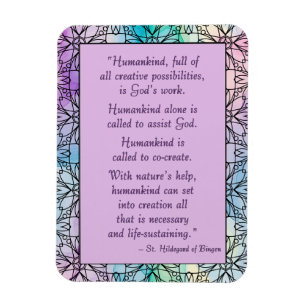 St. Hildegard de Bingen Quote Magnet