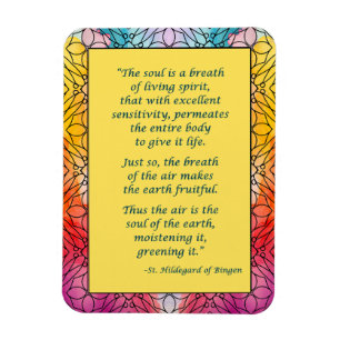 St. Hildegard de Bingen Quote Magnet
