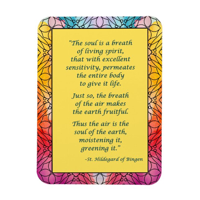 St. Hildegard de Bingen Quote Magnet (Vertical)
