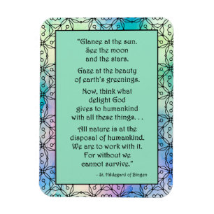 St. Hildegard de Bingen Quote Magnet