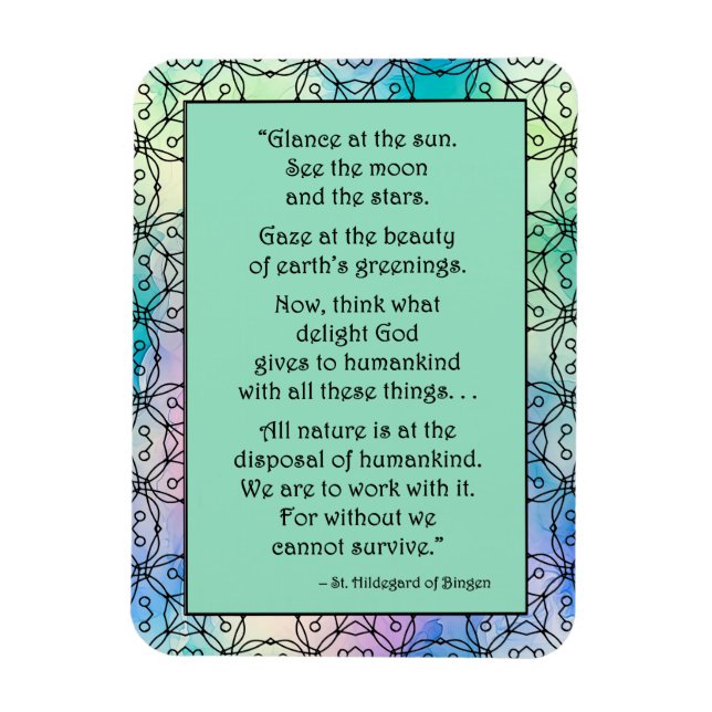 St. Hildegard de Bingen Quote Magnet (Vertical)
